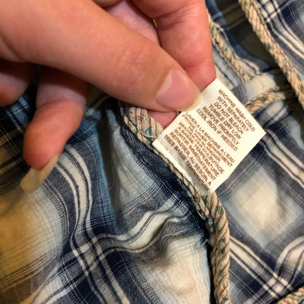 Free people Y2k early 2000s blazer plaid cotton button top